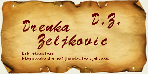 Drenka Zeljković vizit kartica